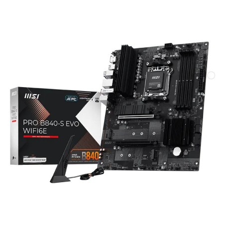 MSI Pro B840-S Evo WiFi6E ATX AM5 | High-Performance Motherboard for Gamers & Creators - 4711377404167